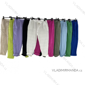 Kalhoty dlouhé dámské nadrozměr (3XL/4XL ONE SIZE) ITALSKÁ MÓDA IMWQ23136