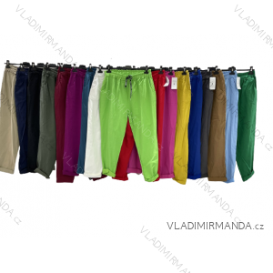 Kalhoty dlouhé dámské nadrozměr (3XL/4XL ONE SIZE) ITALSKÁ MÓDA IMWQ23137