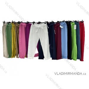 Kalhoty dlouhé dámské nadrozměr (3XL/4XL ONE SIZE) ITALSKÁ MÓDA IMWQ23138