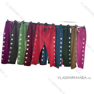 Kalhoty dlouhé dámské nadrozměr (3XL/4XL ONE SIZE) ITALSKÁ MÓDA IMWQ23155