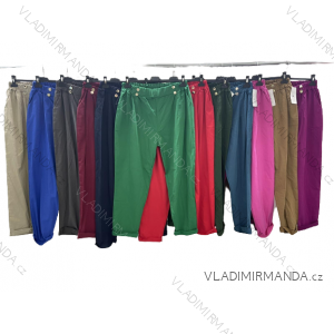 Kalhoty dlouhé dámské nadrozměr (3XL/4XL ONE SIZE) ITALSKÁ MÓDA IMWQ23157