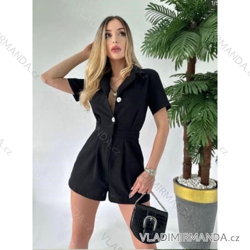 Overal krátký letní krátký rukáv dámský (S/M ONE SIZE) ITALSKÁ MÓDA IMM23M10545