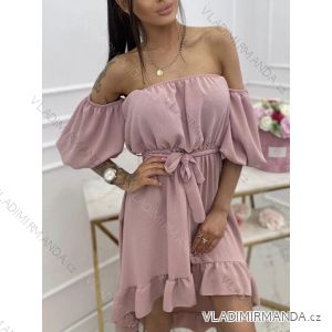 Šaty letní carmen přes ramena dámské (S/M ONE SIZE) ITALSKÁ MÓDA IMM23M56188