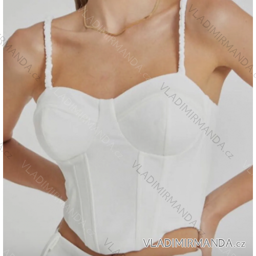 Crop top na ramienka dámsky (S/M ONE SIZE) TALIANSKA MÓDA IMPCF235261