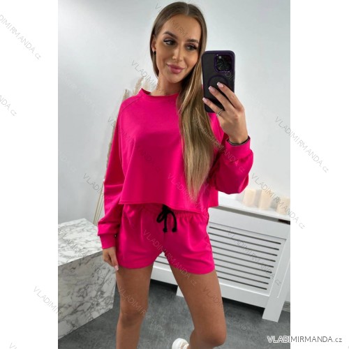 Fuchsia blouse + shorts set