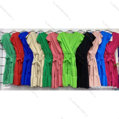 Šaty letné krátky rukáv dámske (S/M ONE SIZE) TALIANSKA MÓDA IMWGM231582