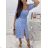 Women's Long Chiffon Short Sleeve Dress (S/M ONE SIZE) ITALIAN FASHION IMWGS231048