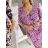Šaty letní elegantní dlouhý rukáv dámské (S/M ONE SIZE) ITALSKÁ MÓDA IMWGB231642