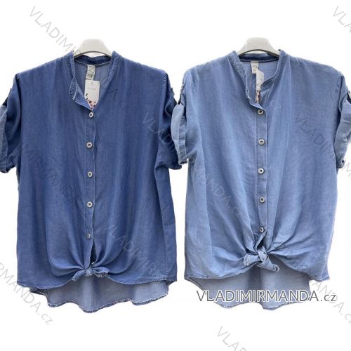 Women's Oversize Short Sleeve Shirt (S/M ONE SIZE) ITALIAN FASHION IMWCC231691