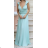 Langes trägerloses Sommerkleid aus Satin für Damen (S / M / L ONE SIZE) ITALIAN FASHION IMM22694