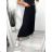 Sukně dlouhá skládaná s páskem dámská (S/M ONE SIZE) ITALSKÁ MÓDA IMM23U6295/DU S/M Černá
