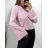 Women's Elegant Long Sleeve T-Shirt (S/M ONE SIZE) ITALIAN FASHION IMPGM234489