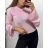 Women's Elegant Long Sleeve T-Shirt (S/M ONE SIZE) ITALIAN FASHION IMPGM234489