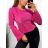 Women's Elegant Long Sleeve T-Shirt (S/M ONE SIZE) ITALIAN FASHION IMPGM234489