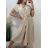 Women's long sleeve blouse (S / M ONE SIZE) ITALIAN FASHION IMWK21011 M / L Light blue