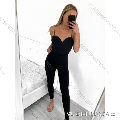 Legíny žebrované bambusové dlouhé dámské (S/M-L/XL) MIEGO MIE23390027/DUR L/XL Černá
