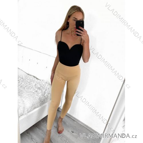 Women's long leggings (S-XL) MIEGO MIE23523-1/DUR S beige