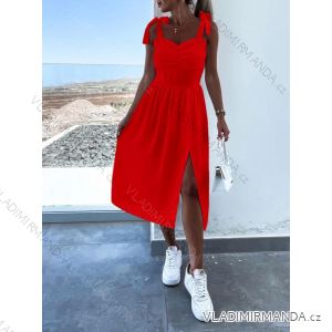Women's long summer elegant dress with straps (S/M ONE SIZE) ITALIAN FASHION IMD23404