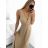 Langes Chiffon-Kurzarmkleid für Damen (S/M ONE SIZE) ITALIAN FASHION IMWGS231048   dunkelgrau   S/M