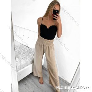 Kalhoty dlouhé letní dámské (S/M/L ONE SIZE) ITALSKÁ MÓDA IM3237183