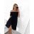 Šaty carmen cez ramená letné dámske (S/M ONE SIZE) TALIANSKA MÓDA IMM22U5368/DR BÉŽOVÁ