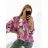 Übergroßer Pullover dünn mit Aufdruck Langarm Damen Übergröße (L/XL/2XL ONE SIZE) ITALIAN FASHION IMB23GATTO