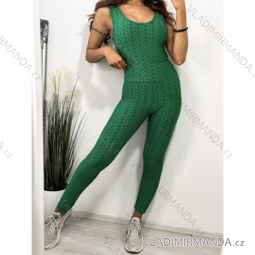 Souprava legíny a svetr dámská (S/M ONE SIZE) ITALSKÁ MÓDA IMWB22260 S/M Green