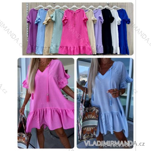 Dress with 3/4-sleeve ladies pocket (uni sl) ITALIAN Fashion IM3181746