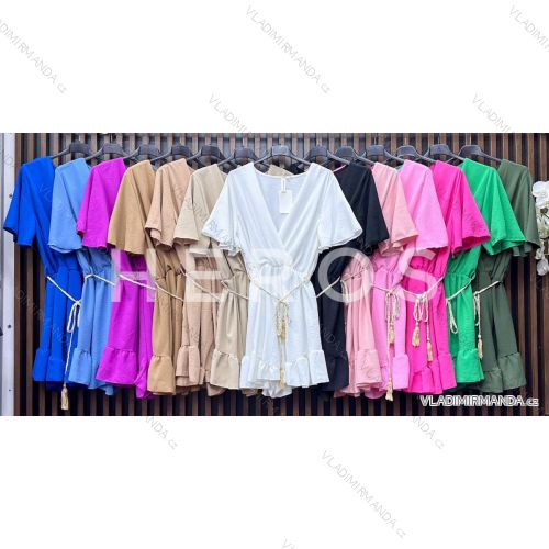 Šaty letný krátky rukáv dámske (S/M ONE SIZE) TALIANSKA MÓDA IMWGB231843