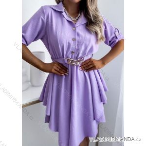 Women's Long Chiffon Short Sleeve Dress (S/M ONE SIZE) ITALIAN FASHION IMWGS231048