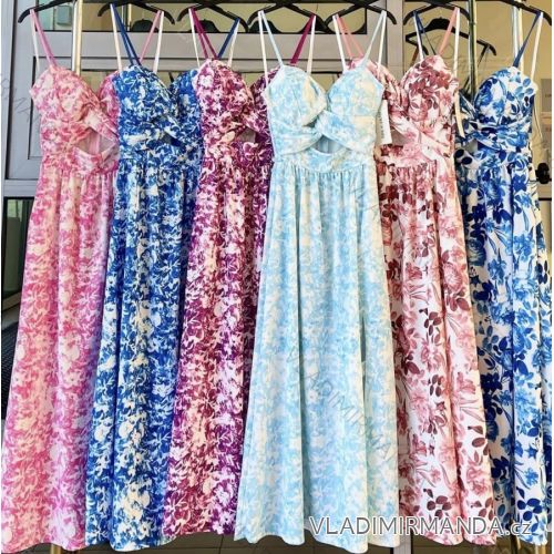 Women's Long Chiffon Short Sleeve Dress (S/M ONE SIZE) ITALIAN FASHION IMWGS231048