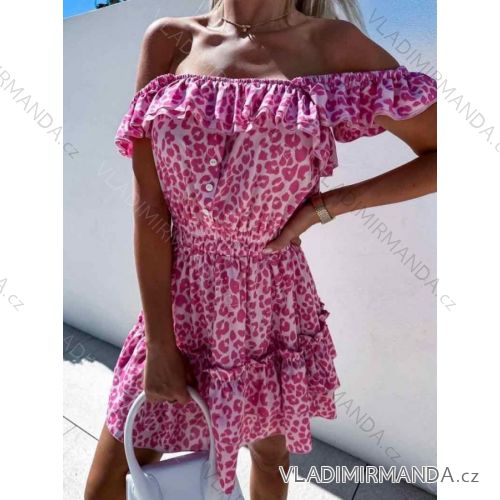 Women's Long Chiffon Short Sleeve Dress (S/M ONE SIZE) ITALIAN FASHION IMWGS231048