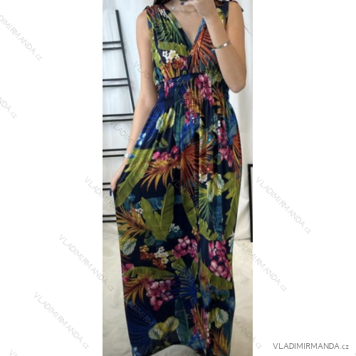 Women's Long Chiffon Short Sleeve Dress (S/M ONE SIZE) ITALIAN FASHION IMWGS231048