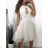 Women's Sleeveless Tulle Short Party Dress (S/M ONE SIZE) ITALIAN FASHION IMM239097