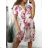 Women's Floral Short Sleeve Chiffon Dress (S/M/L ONE SIZE) ITALIAN FASHION IM423262