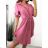 Women's 3/4 Short Sleeve Shirt Dress (S/M/L/XL ONE SIZE) ITALIAN FASHION IMC23025