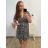 Women's Long Short Sleeve Dress (S / M ONE SIZE) FRENCH FASHION FMB21008