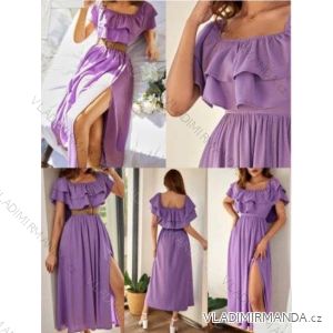 Carmen Sommer Sommer Schulterkleid (UNI S / M) ITALIENISCHE MODE IMM20628