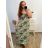 Damen Lang Kurzarm Kleid (S / M ONE SIZE) FRENCH FASHION FMB21008