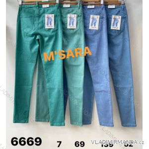 Rifle jeans dlouhé push-up s páskem dámské (XS-XL) M.SARA MSR236669E
