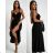 Women's long elegant party dress with straps (S/M ONE SIZE) ITALIAN FASHION IMWE232089