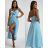 Women's long elegant party dress with straps (S/M ONE SIZE) ITALIAN FASHION IMWE232089