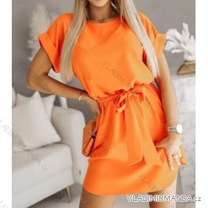 Šaty letné krátky rukáv dámske (S/M ONE SIZE) TALIANSKA MÓDA IMWE232103