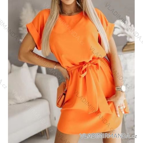 Šaty letné krátky rukáv dámske (S/M ONE SIZE) TALIANSKA MÓDA IMWE232103