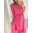 Women's Long Elegant Short Sleeve Dress (S/M ONE SIZE) ITALIAN FASHION IMWE232104