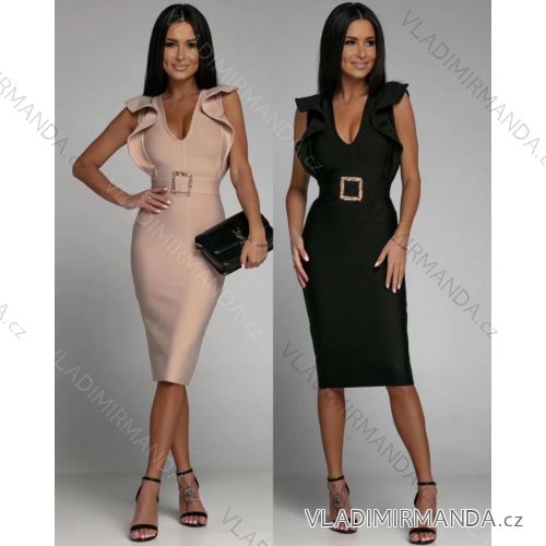 Women's Long Chiffon Short Sleeve Dress (S/M ONE SIZE) ITALIAN FASHION IMWGM23456