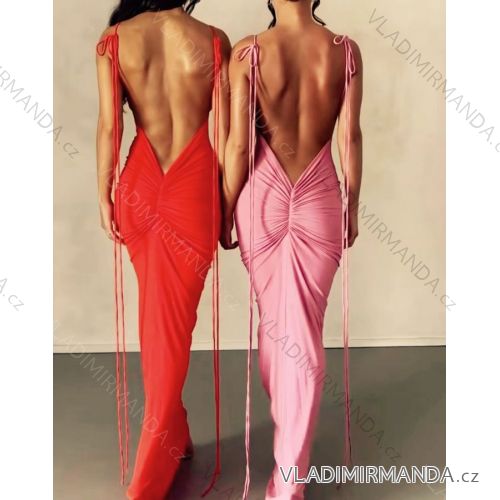 Women's long elegant party dress with straps (S/M ONE SIZE) ITALIAN FASHION IMWE232107
