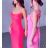 Women's long elegant party dress with straps (S/M ONE SIZE) ITALIAN FASHION IMWE232107