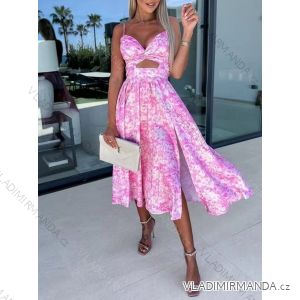 Šaty letní na ramínka dámské (S/M ONE SIZE) ITALSKÁ MÓDA IMWE232122