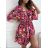Šaty letné 3/4 dlhý rukáv dámske (S/M ONE SIZE) TALIANSKA MÓDA IMWD232149